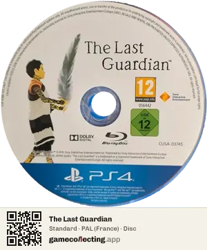 The Last Guardian PlayStation 4, PAL disc