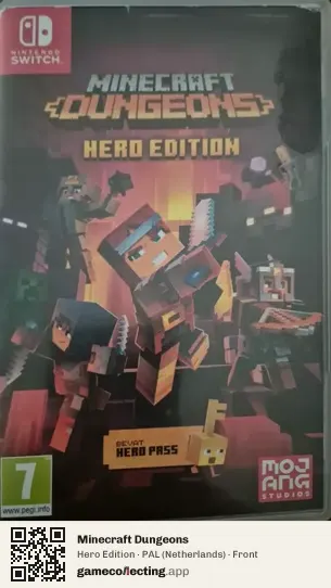 Minecraft Dungeons Nintendo Switch, Netherlands box front