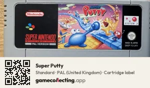 Super Putty Super Nintendo Entertainment System, PAL cartridge label