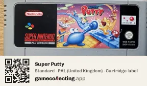 Super Putty Super Nintendo Entertainment System, PAL cartridge label