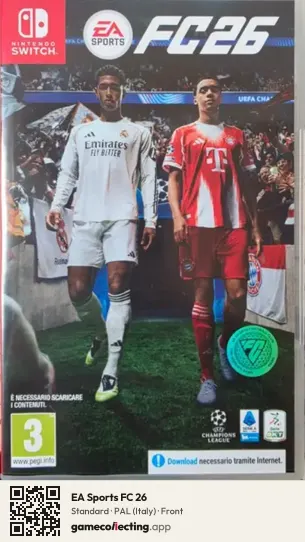 EA Sports FC 26 Nintendo Switch, Italy box front