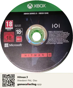 Hitman 3 Xbox Series X, PAL disc