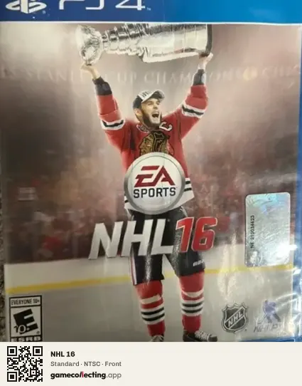 NHL 16 PlayStation 4, NTSC box front