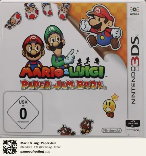 Mario & Luigi: Paper Jam Nintendo 3DS, Germany box front