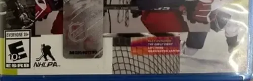 NHL 21, the ESRB box on its front