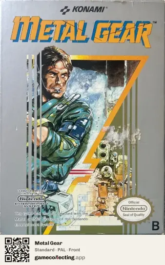 Metal Gear Nintendo Entertainment System, PAL box front