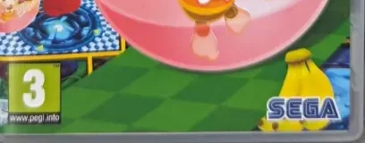 Super Monkey Ball Banana Mania, the PEGI square on its front
