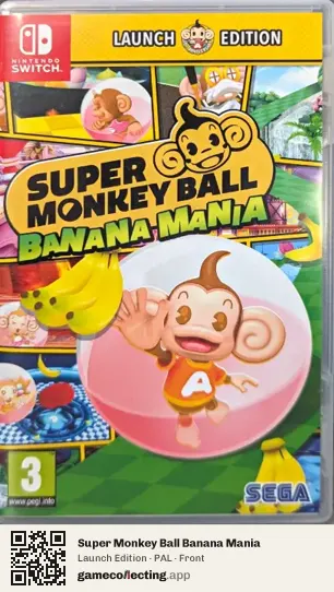 Super Monkey Ball Banana Mania Nintendo Switch, PAL box front