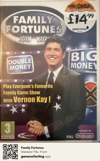 Family Fortunes Nintendo Wii, PAL box front