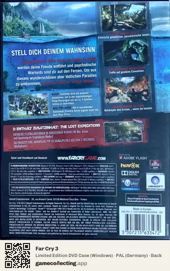 Far Cry 3 Computer, Germany box back