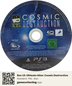 Ben 10: Ultimate Alien: Cosmic Destruction PlayStation 3, PAL disc