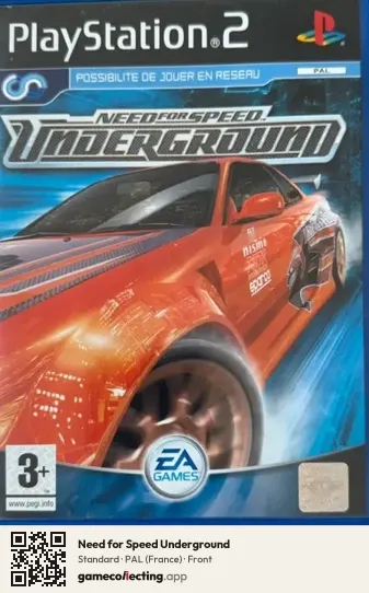 Need for Speed Underground PlayStation 2, France box front