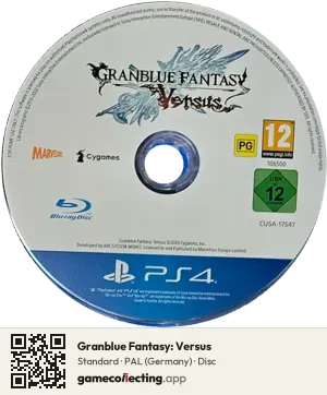 Granblue Fantasy: Versus PlayStation 4, PAL disc