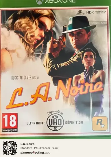 L.A. Noire Xbox One, France box front