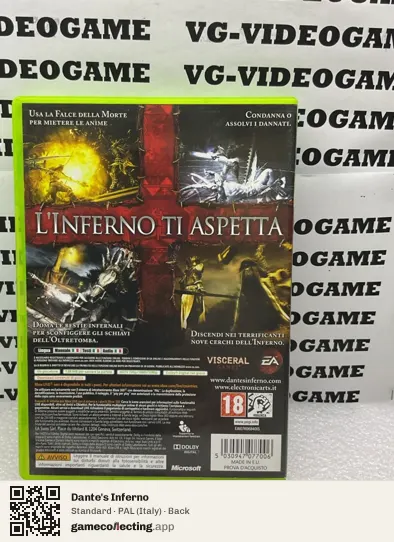 Dante's Inferno Xbox 360, Italy box back
