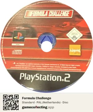 Formula Challenge PlayStation 2, PAL disc