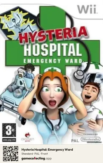 Hysteria Hospital: Emergency Ward Nintendo Wii, PAL box front