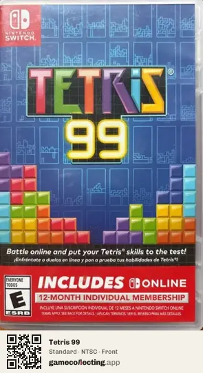 Tetris 99 Nintendo Switch, NTSC box front