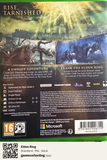 Elden Ring Xbox Series X, PAL box back