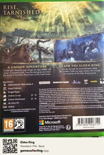 Elden Ring Xbox Series X, PAL box back