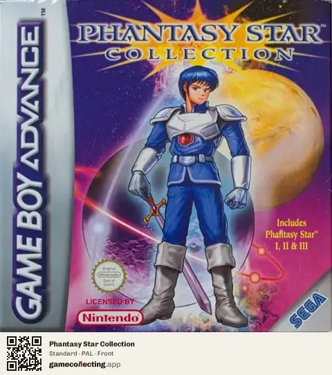 Phantasy Star Collection Game Boy Advance, PAL box front