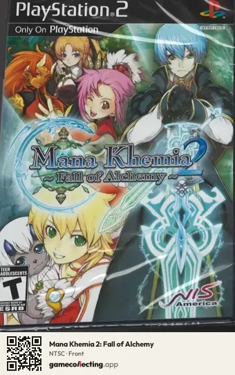 Mana Khemia 2: Fall of Alchemy PlayStation 2, NTSC box front