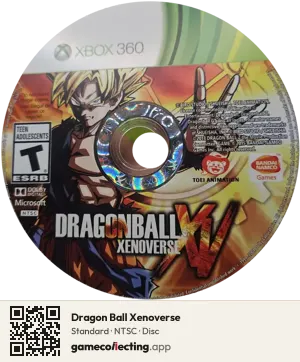 Dragon Ball Xenoverse Xbox 360, NTSC disc