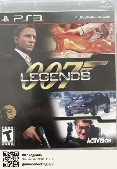 007 Legends PlayStation 3, NTSC box front