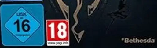 The Elder Scrolls V: Skyrim, the USK square on its front