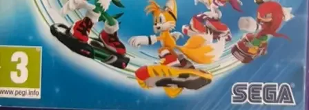 Sonic Free Riders, the PEGI square on its front