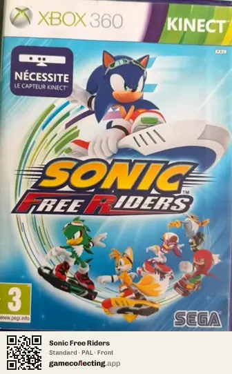 Sonic Free Riders Xbox 360, PAL box front