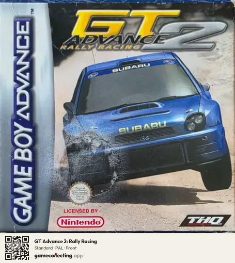 GT Advance 2: Rally Racing Game Boy Advance, PAL box front