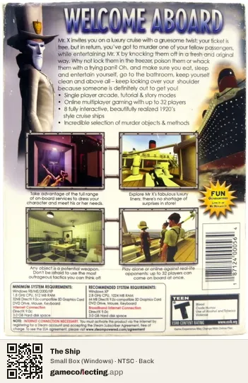 The Ship Computer, NTSC box back