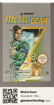 Metal Gear Nintendo Entertainment System, PAL cartridge label