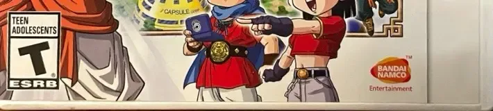 Dragon Ball Fusions, the ESRB box on its front