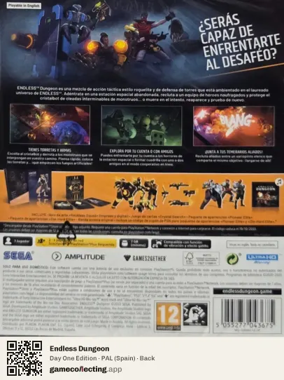 Endless Dungeon PlayStation 5, Spain box back