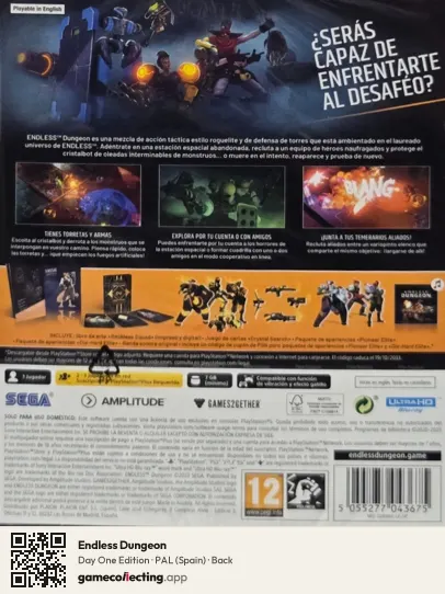 Endless Dungeon PlayStation 5, Spain box back