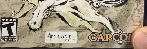 Ōkami, the ESRB box on its front