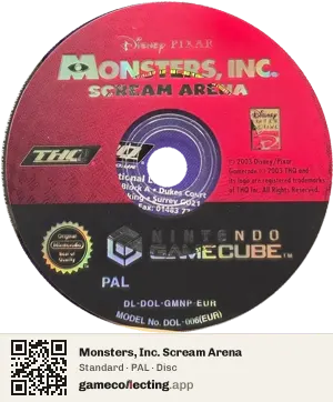 Monsters, Inc. Scream Arena Nintendo GameCube, PAL disc