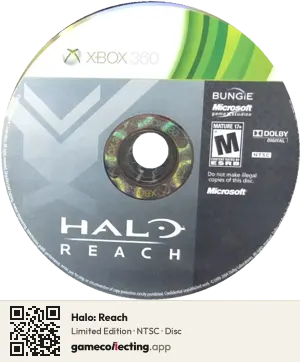 Halo: Reach Xbox 360, NTSC disc