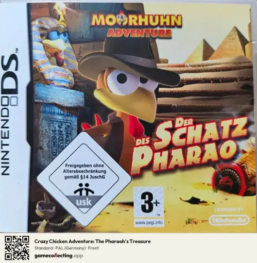 Crazy Chicken Adventure: The Pharaoh's Treasure Nintendo DS, Germany box front