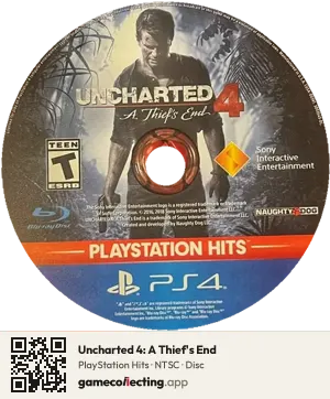 Uncharted 4: A Thief's End PlayStation 4, NTSC disc