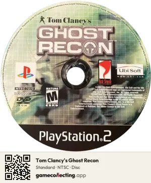 Tom Clancy's Ghost Recon PlayStation 2, NTSC disc