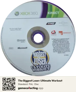 The Biggest Loser: Ultimate Workout Xbox 360, PAL disc