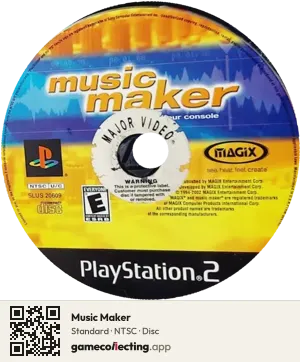 Music Maker PlayStation 2, NTSC disc