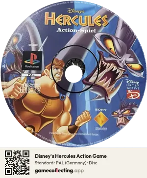 Disney's Hercules Action Game PlayStation, PAL disc