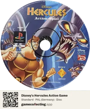 Disney's Hercules Action Game PlayStation, PAL disc