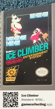 Ice Climber Nintendo Entertainment System, NTSC cartridge label