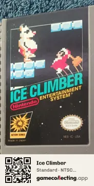 Ice Climber Nintendo Entertainment System, NTSC cartridge label