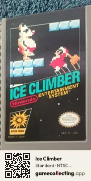 Ice Climber Nintendo Entertainment System, NTSC cartridge label